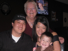 Linda (Chrisp) Knight, grandson and daughter now